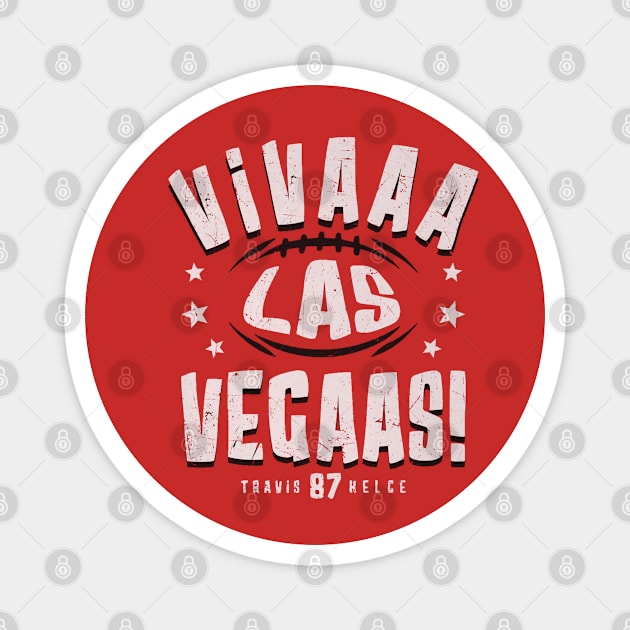 Travis Kelce Kansas City Viva Las Vegas Magnet by ganisfarhan